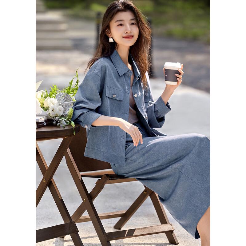 Set din lyocell cu aspect de denim pentru femei XWI