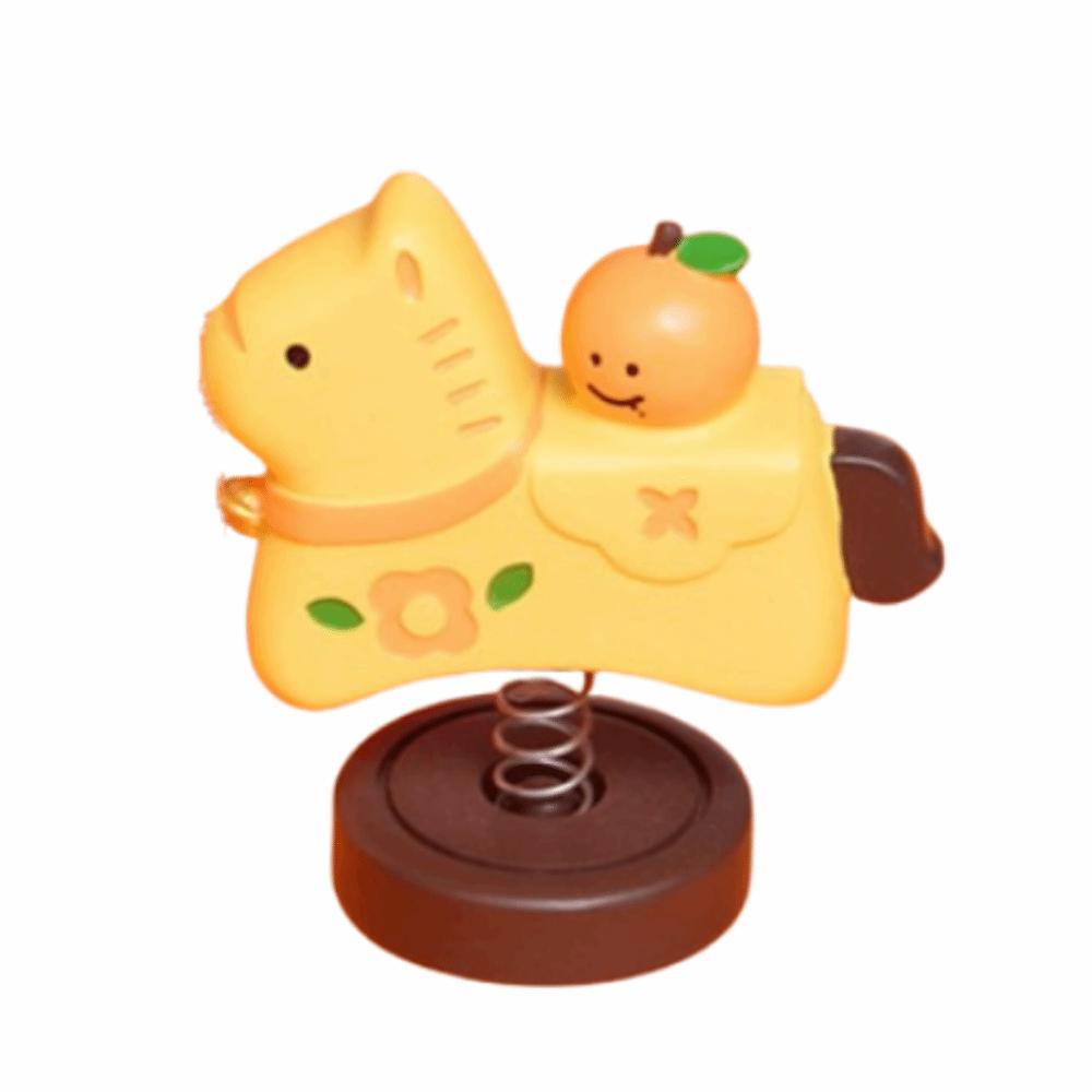 Cartoon Resin Cartoon Horse Statue Handcrafted Rocking Horse Figurine  Home Decoration