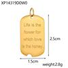 CARLIDANA Gold Plated Jewelry Laser Engraved Logo Tags Pendant Jewellery Oval Stainless Steel DIY Name Round Coin Disc Charm