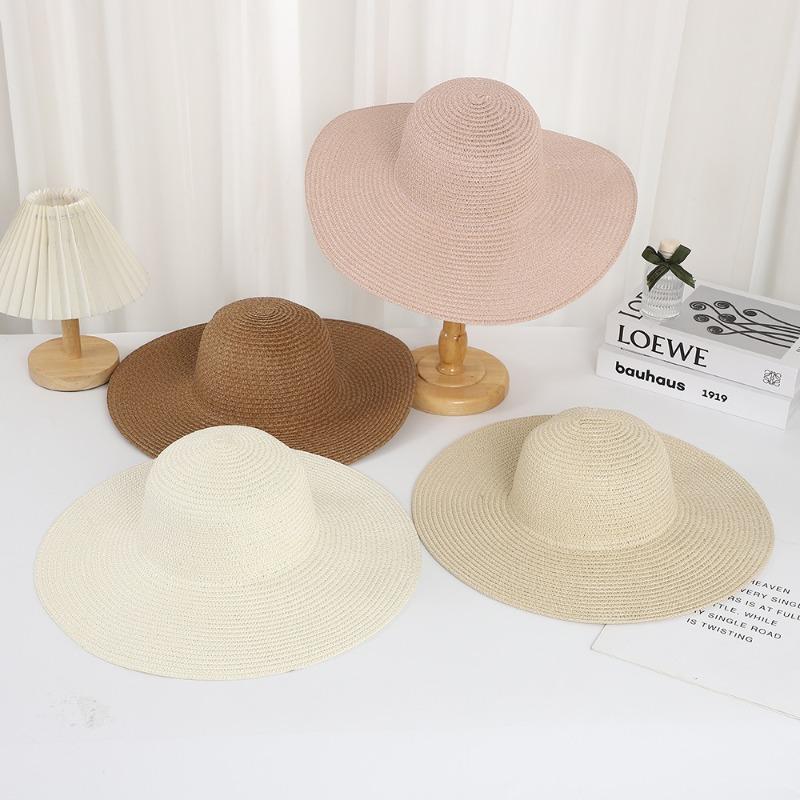 Summer Straw Hat DIY Handmade Light Board Hat Sunshade Sunscreen Hat Activity Round Edge Woven Travel Sunshade Straw Hat