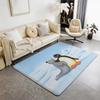 Animal P Penguin Floor Mat Eco  Flannel Doormat Non Slip Odorless Indoor Floor Rug Soft Short Plush Home Mat