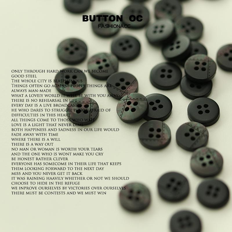 Resin Four-Eye Stitching Pattern Small Button Summer Button Shirt Cardigan Knitted Sweater Clothing Sleeve Collar