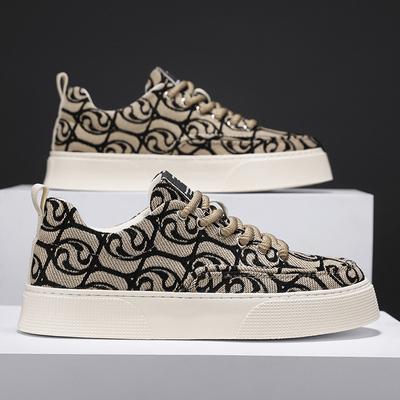 2024 New Men's Board Shoes New Printing Embroidery Cloth Casual Shoes Low-top Soft Sole Trendy Sports Shoes Men