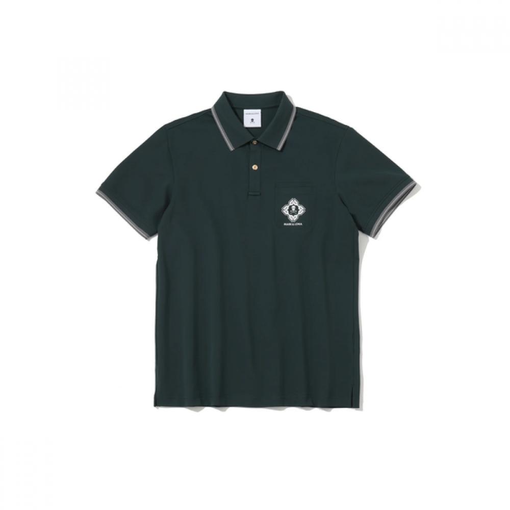 Mark   Lona M Gn Patch Pocket Point Ss Polo  ls2ix05M 