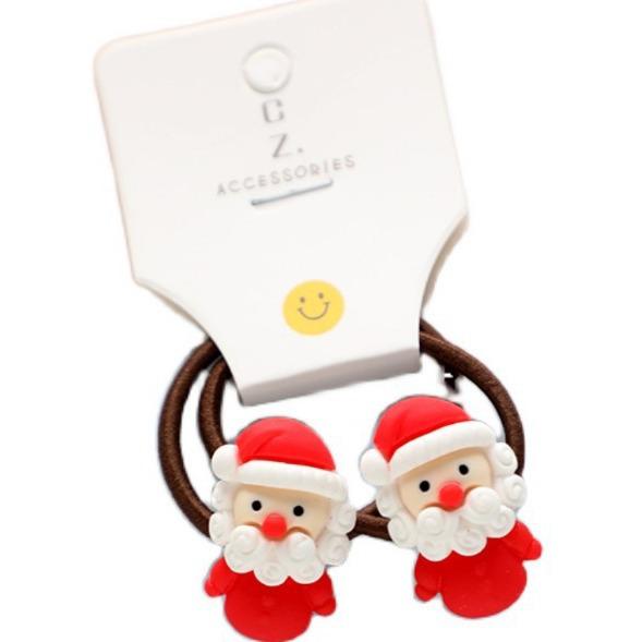 2021 Christmas Santa Claus Hair Ties & Headbands for Kids - Hair-Friendly Accessories