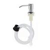 Sink Soap Dispenser Brushed Stainless Steel Sink Soap Dispenser with Silicone Extension Tube for Kitchen