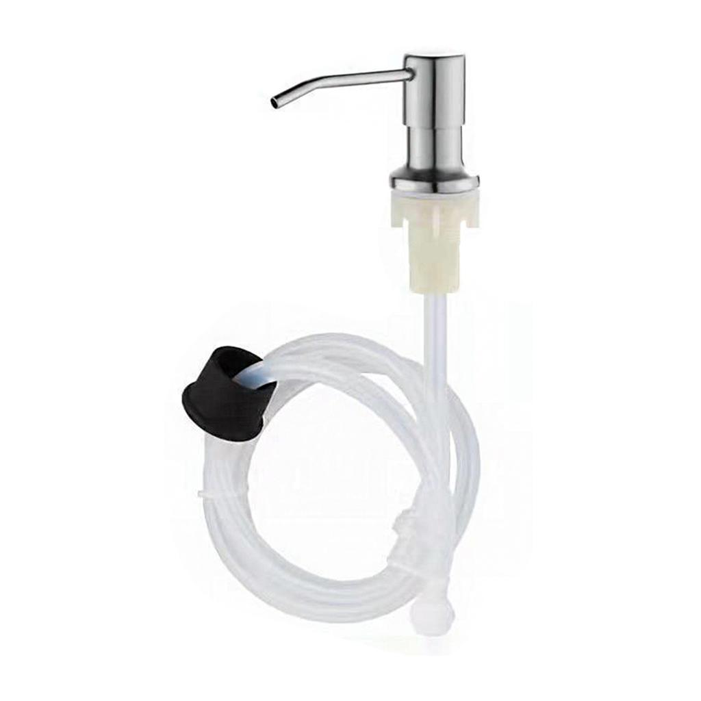 Sink Soap Dispenser Brushed Stainless Steel Sink Soap Dispenser with Silicone Extension Tube for Kitchen