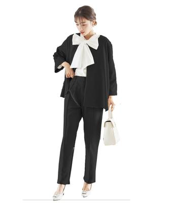 Suit Mom School Entrance Graduation M Petite Pants Black [Kobe Lettuce] [Ceremony] Women's Set, Suit, Events, Ceremony, Ceremony, Shichi-Go-San