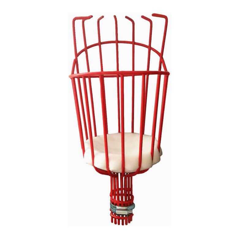 Telescopic Fruit Picker Head, High Reach Garden Hardware Fruit Picking Tool Red fruit picker