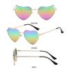 Trendy Metal Frame Vintage Eyewear Women Heart Sunglasses Heart-Shaped Glasses Polarized Glasses
