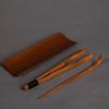 3/4/5Pcs Carbonized Bamboo Tea Set Suit Delicate Tea Clip Teaspoon Tea Clip Needle Spoon Pliers Tea Ceremony Tool Accessories