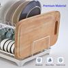 Dish Drying Rack, 2 Tier Dish Racks for Kitchen Counter, Large Drying Rack with Drainboard, Rustproof Dish Drainer Organizer