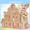 Construction Toddler Wooden Blocks With Natural Finish For Educational Learning