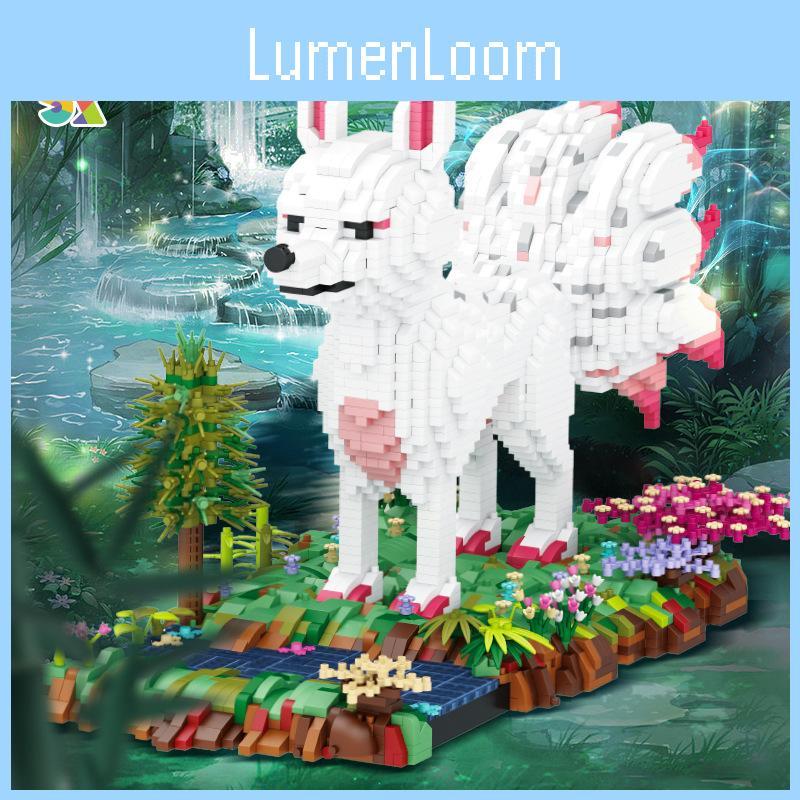 Nine Fox Tailed Assembly Building Blocks With Abs Plastic For Childrens Gift