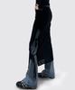Digeunolusileu Velour See-Through Layered Long Skirt