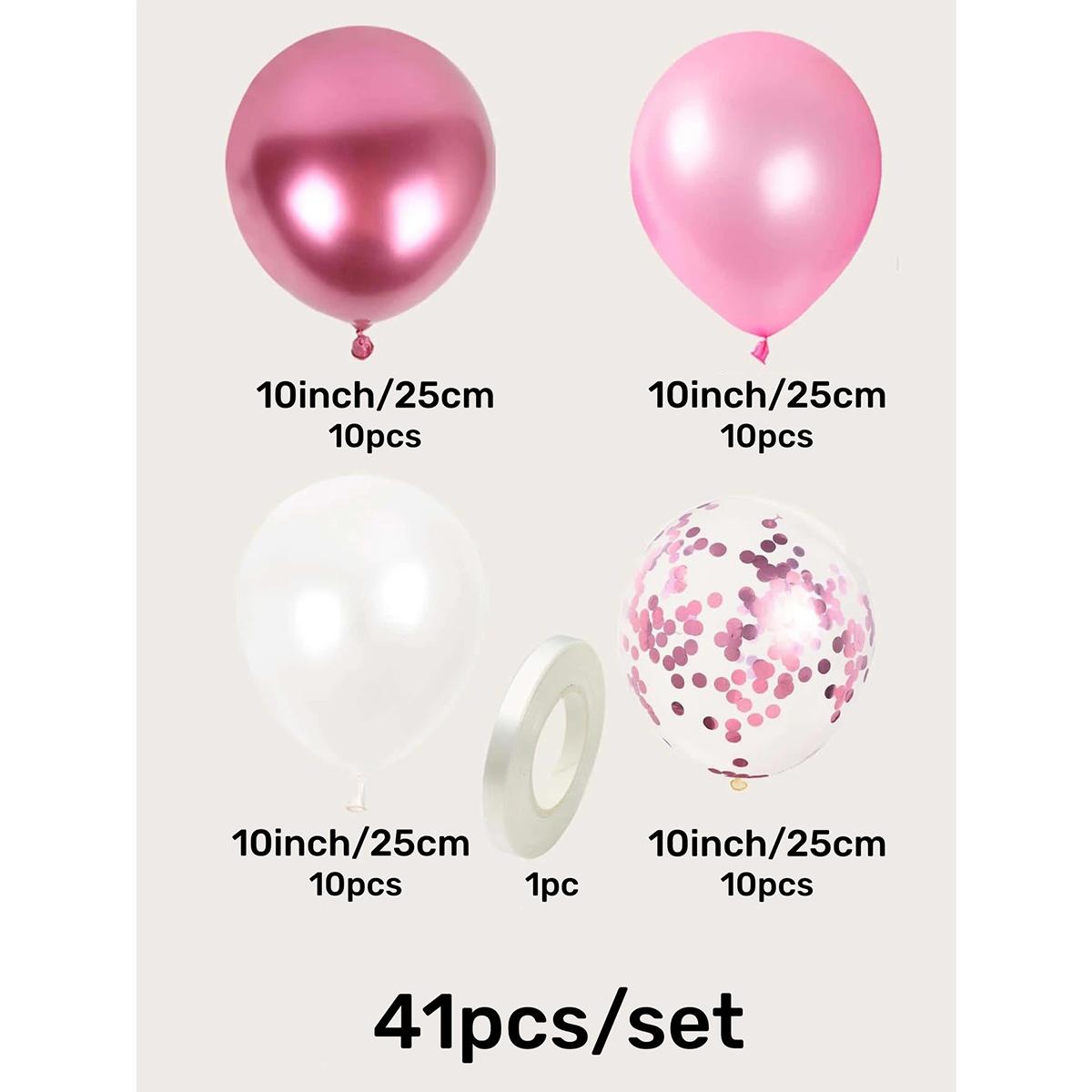 

Металлический розовый белый воздушный шар Металлический серебряный воздушный шар гирлянда-арочный набор подходит для детского душа для девочек на день рождения, свадебный душ