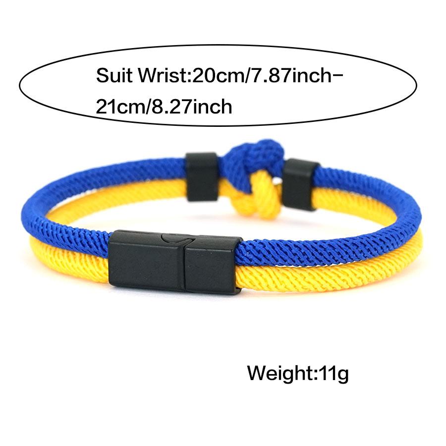 Two Tone Concentric Knot Cord Bracelet Men Premium Selected 4mm Fabric Lightweight Comfortable Sports Sweat Absorbent Braslet
