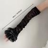 Lace Bowknot Bridal Wrist Gloves Y2K Long Gloves Graceful Womens Sleeve