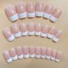 French Edge False Nails White Flowers Press on Nails New Nail Tips  Women Girls