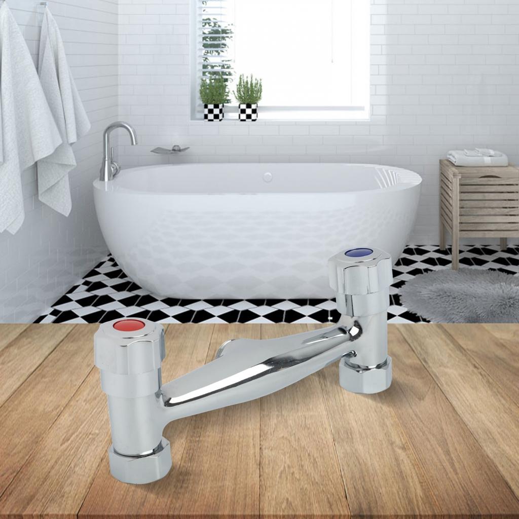 Easily Installed Wall Mounted Chrome Finished Dual Control Shower Faucet