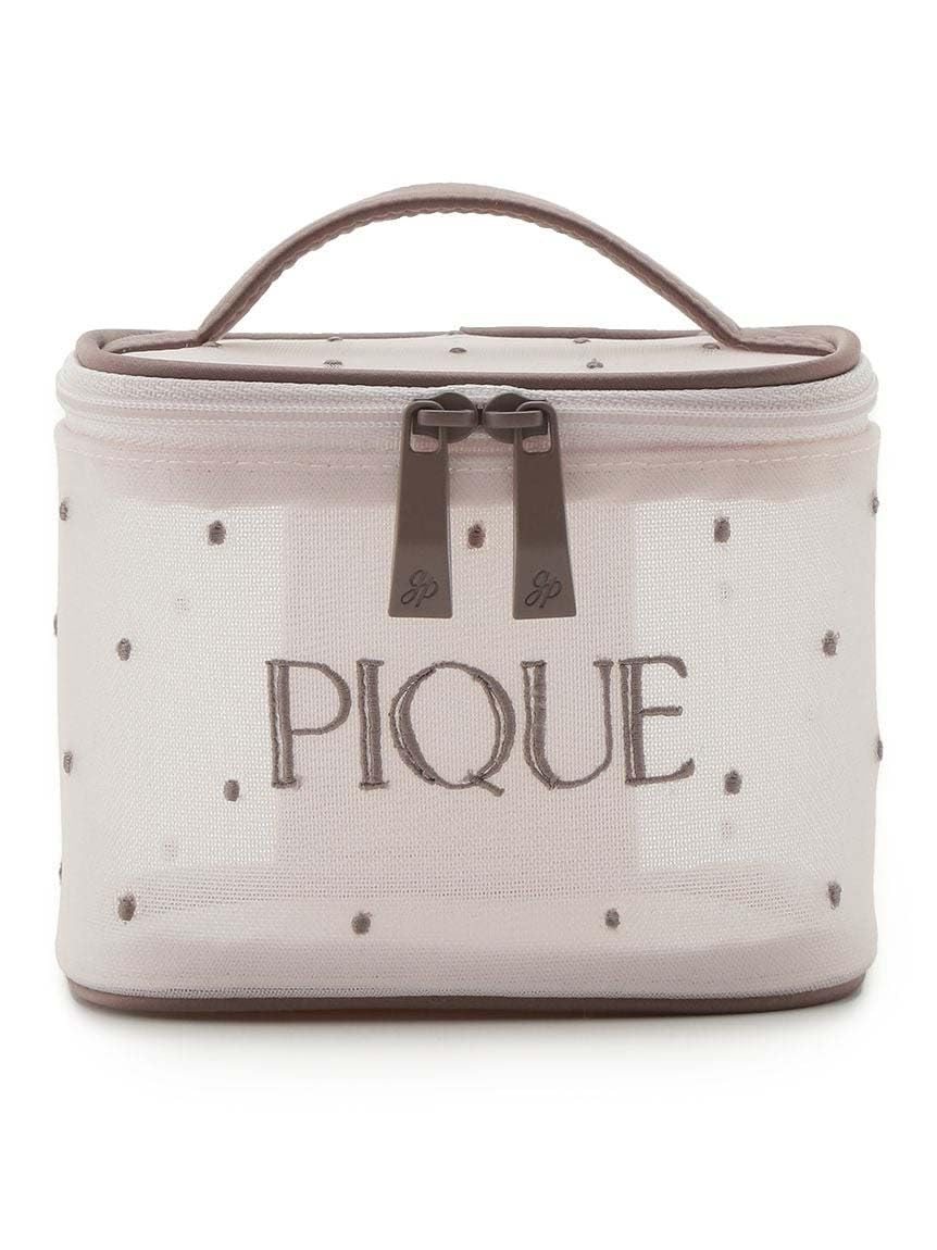 

Косметичка из тюля с вышивкой в горошек PWGB242665 Розовый [Gelato Pique] Женская розовый