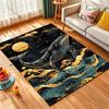 1PC Golden Whale and Moon Print Carpet Rug for Living Room Bedroom Sofa Doormat Home Decor Non-slip Floor Mat