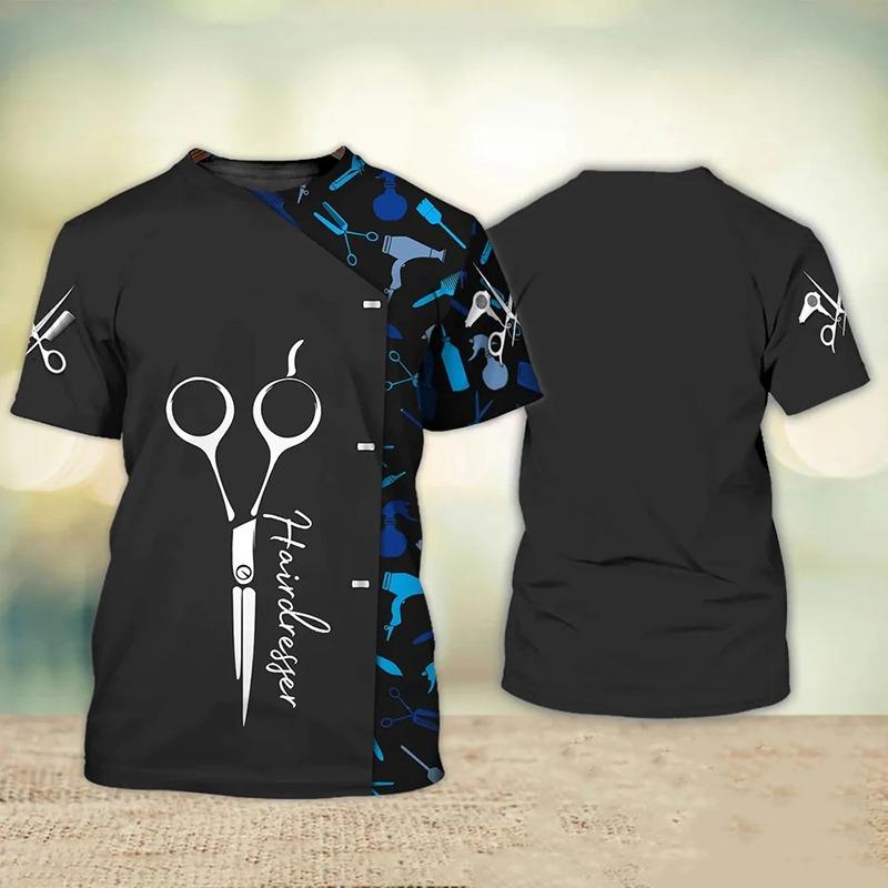 New Barber Hairdresser 3D Print T-shirts Women Uniform Streetwear Workwear T Shirt Harajuku Oversized Tops Tees Unisex Clothing