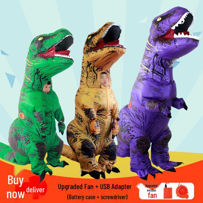

Tyrannosaurus Rex Inflatable Costume Set for Adults & Kids – Fun Dinosaur Mascot Outfit. Standard