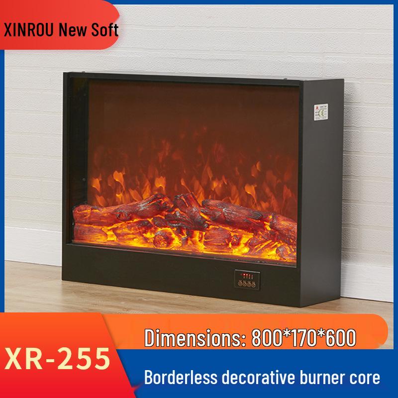 Decorative Flame Electric Fireplace Heater: Built-In Home Simulation