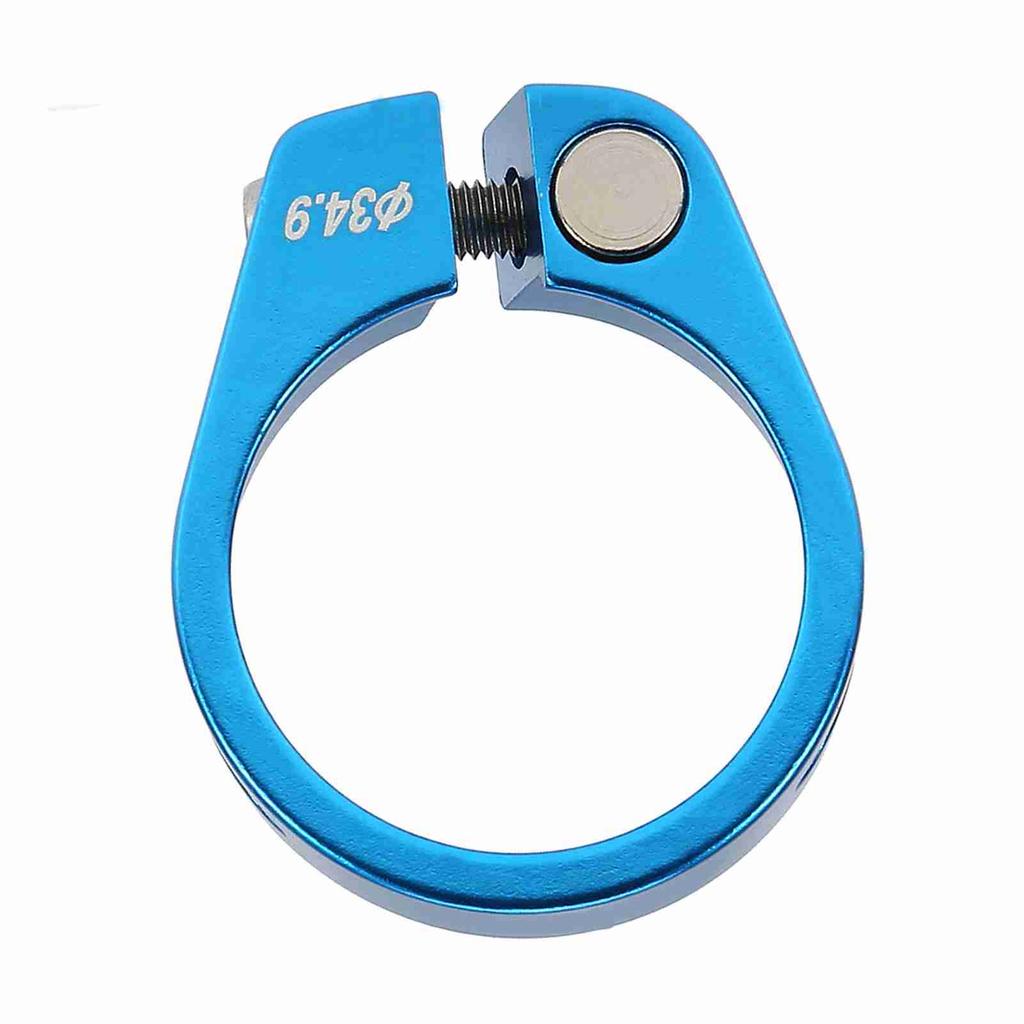 34,9 mm Aluminiumlegierung Fahrradsattelklemme Mountainbike Sattelstützenzubehör(blau)