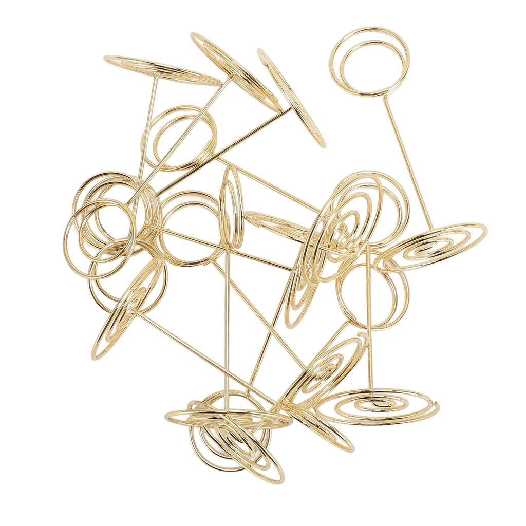 24PCS Table Number Holder 85mm Height Stainless Steel Multifunctional Wire Picture Holder