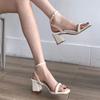 Temperament High Heels Women's Medium Heels Are Not Tired of Feet, Summer New Models with Sandals Ins Tide