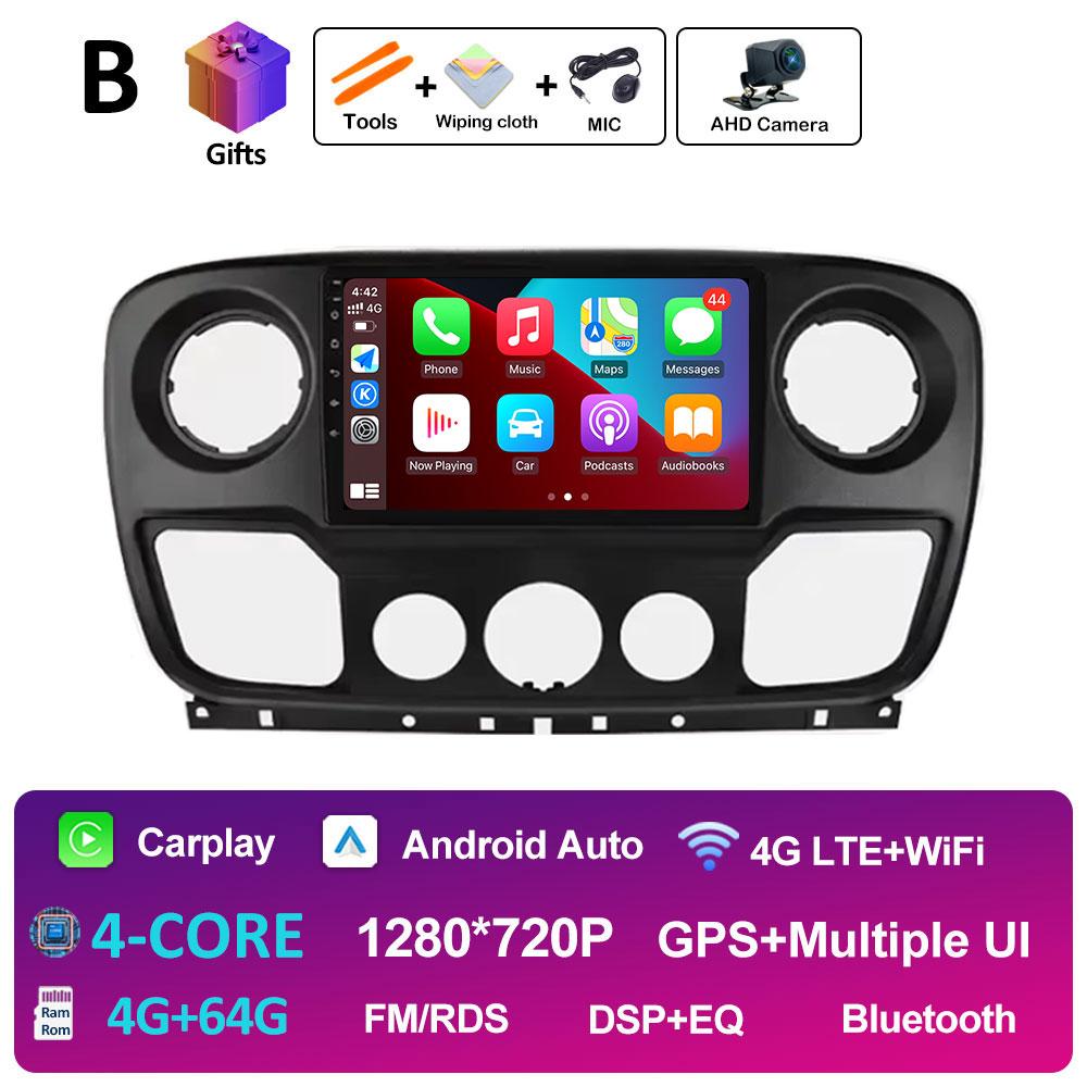 For Renault Master Lll 3 2011 - 2021 GPS Navigation Car Radio Video Multimedia Player Android 14 WIFI Wireless Carplay Head Unit