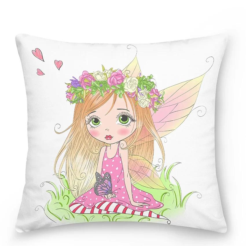 Home Decor Bedroom Car Cushion Cover Blue Dolphin Print Pillow  Mermaid    Sofa