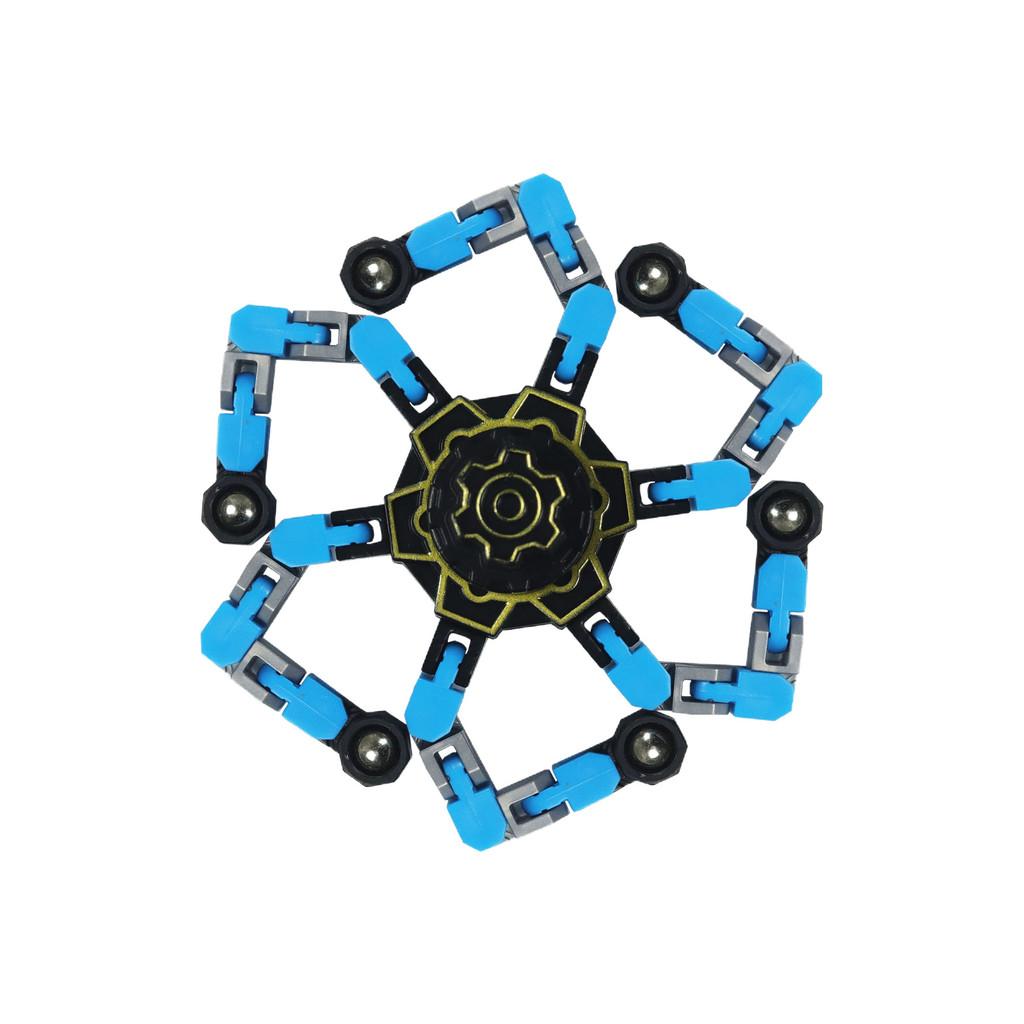 Luminous Fingertip Spinning Rotating Feeling Gyro Tops Transformable Mechanical Chain Fidget Spinning Tops Toys