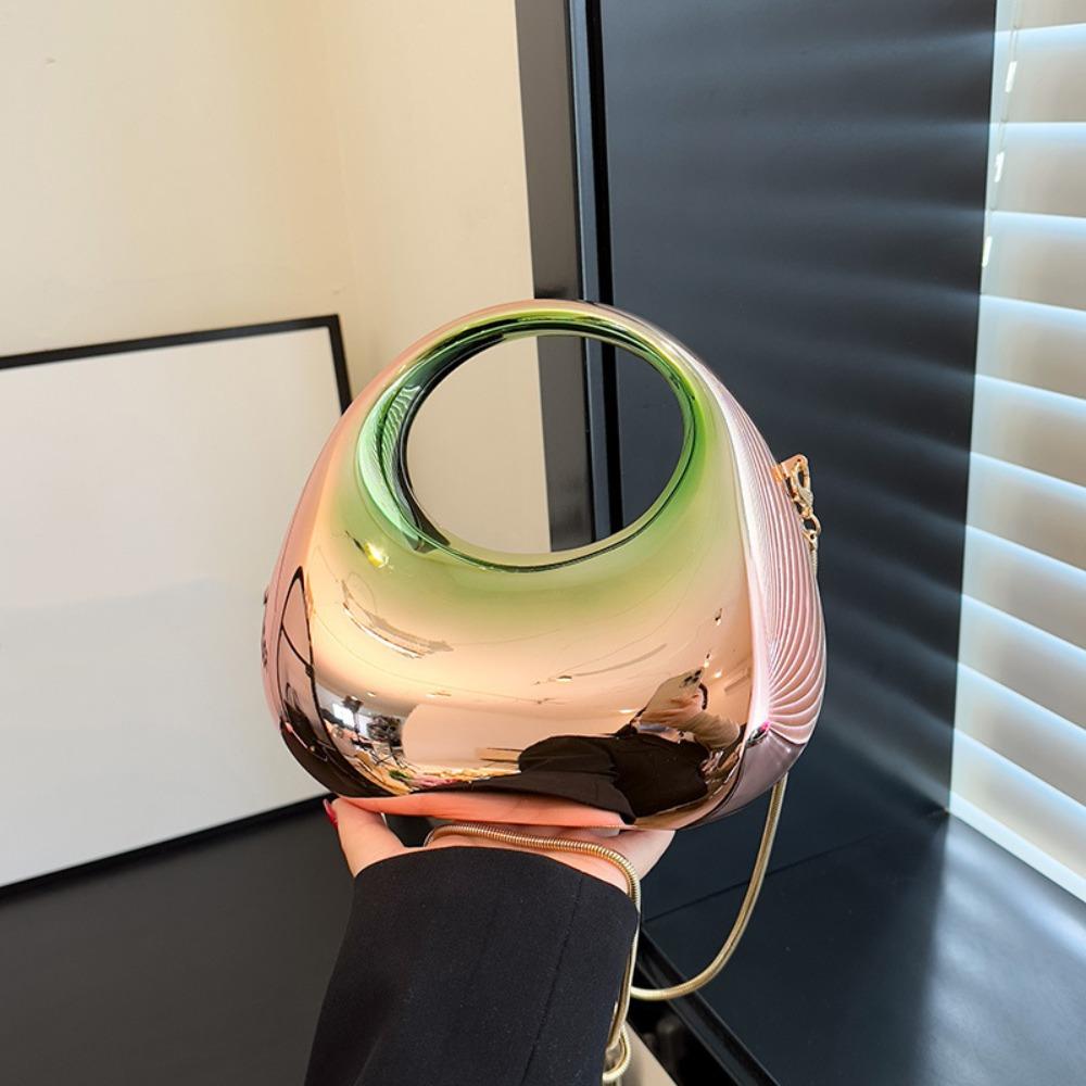 

Fashion Round Evening Clutch Bags Elegant Acrylic Handle Wrist Bag Portable Crossbody Bag for Women