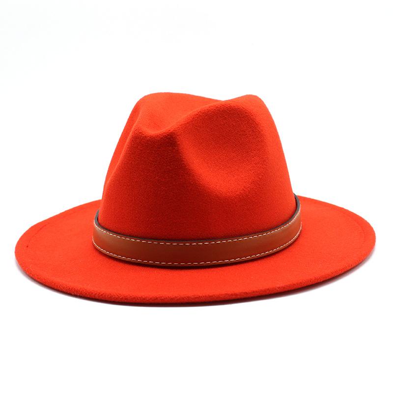 Top Hat British Classic Jazz Hat Wool Hat Big Eave Hat Flat Edge Hat For Men And Women