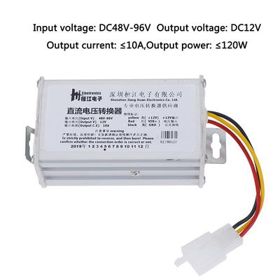 DC 48V-96V na 12V-10A 120W Konvertorový adaptér pre batériu elektrického auta Ark