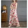 New Bohemian Long Dresses Summer New Sleeveless Round Neck Printed Dresses