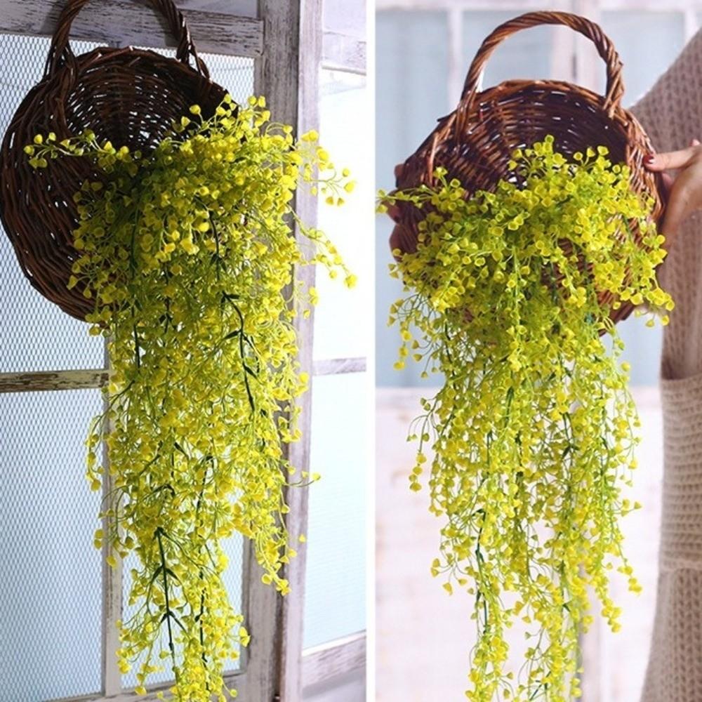 Plastic Hanging Leaves Vines Lifelike Simulation Greenery Versatile Fake Plant Vine  Home Decor