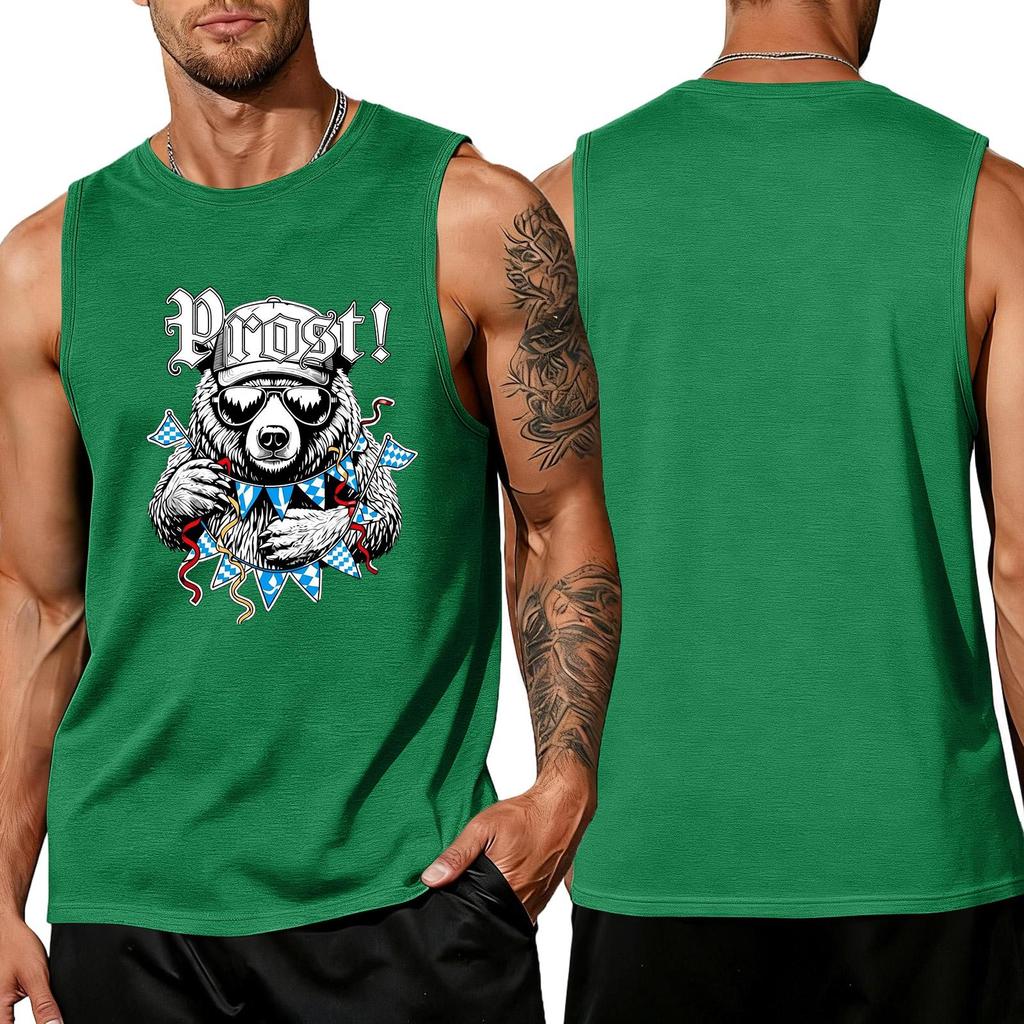 Ärmelloses Tanktop für Herren, lässiges Sommerhemd, lockere Passform, leicht, atmungsaktiv, Muskel-T-Shirt für Outdoor-Sport und Alltag