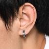 Vintage Vine Hoop Earrings for Men Boys,Waterproof Silver Color Huggies Earrings,Trendy Hip Hop Rock Cool Jewelry Accessories