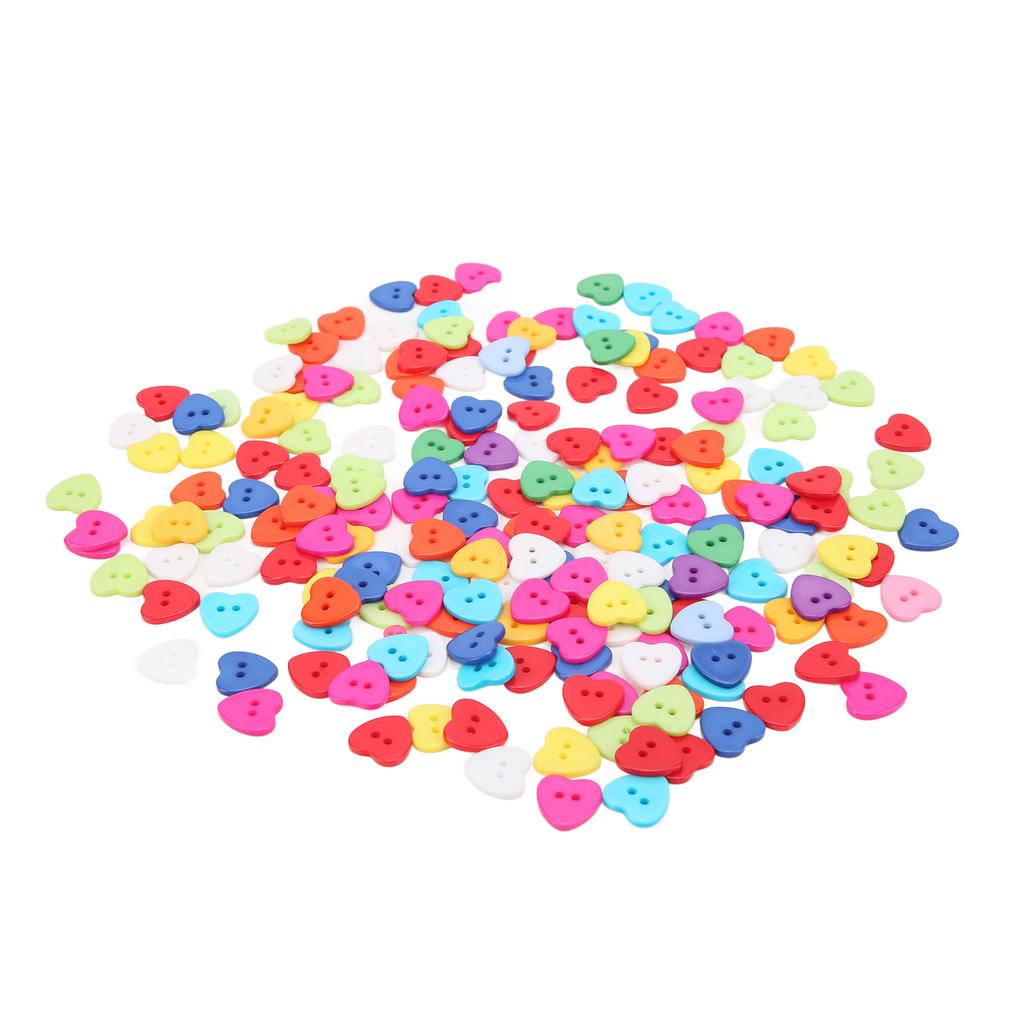 200pcs Sewing Buttons 15mm Durable Resin Waterproof Practical Clothing Accessories for Household