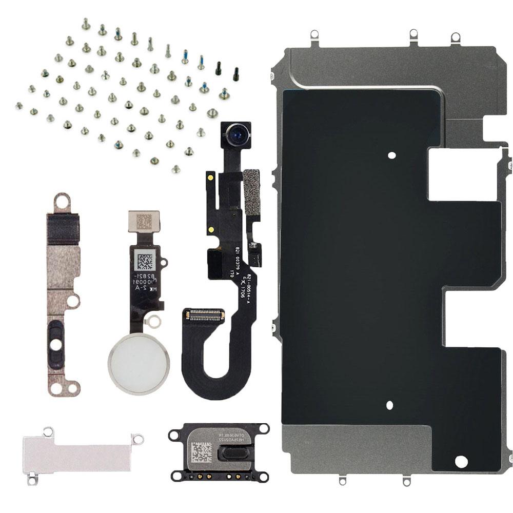 Full Set LCD Parts For iPhone 6 6P 6S 7 7P 8 Plus Front Camera Home Button Key Flex Cable Screen Metal Bracket With Full Screws