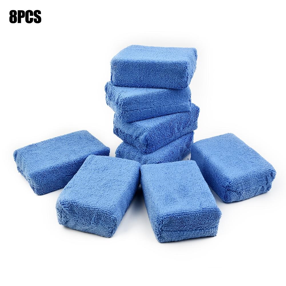 Sponge Microfiber Sponge Wash 12cm*8cm*3.5cm Applicator Blue