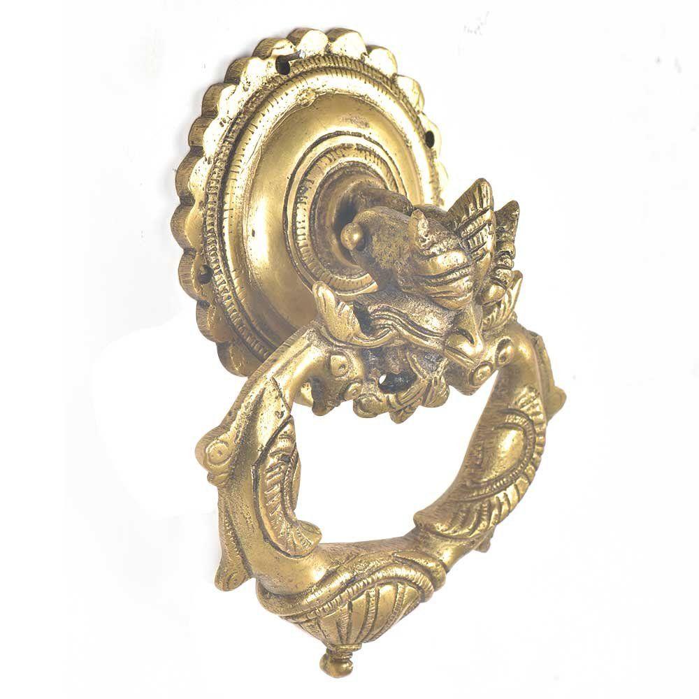 Dragon Face Brass Door Knockers - Georgious Door Decoration - Gold Door Accessories for Main Door