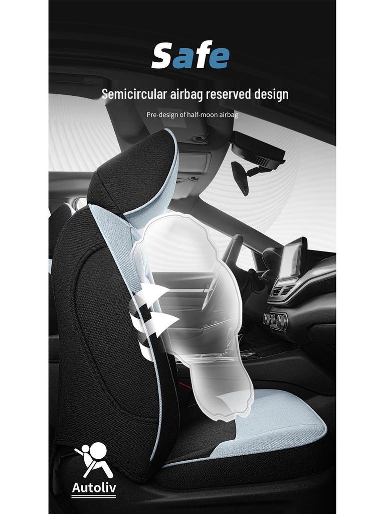 2023 Sylphy Full Surround Linen Seat Cover for All Seasons - 5-Seat Special Edition