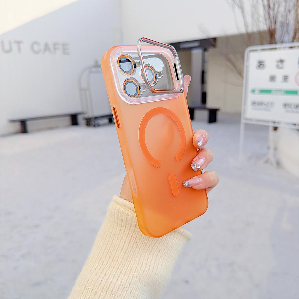 Suitable for iPhone18promax matte magnetic mobile phone case Apple 17 lens holder anti-drop protective case 16
