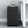 Mobile Filing Cabinet with Lockable Drawers for Office and Printer Storage