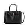 New Split Cow Leather Tote Bag, Shopping Bag, Crossbody Bag, Handbag Small Women's Black 35F0GU5S5T-001